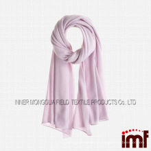 Commerce de gros écharpes de châle en cachemire tricoté de qualité lilas de couleur unie pour femme
